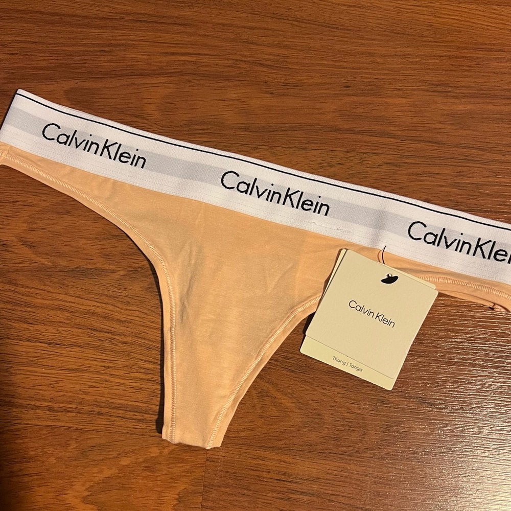 Orange Calvin Klein Thong - Picture 2 of 4